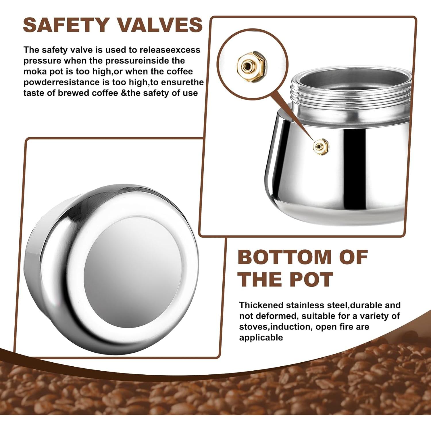 Cafetera Espresso DITOSH 2 Tazas Acero Inoxidable 100ml