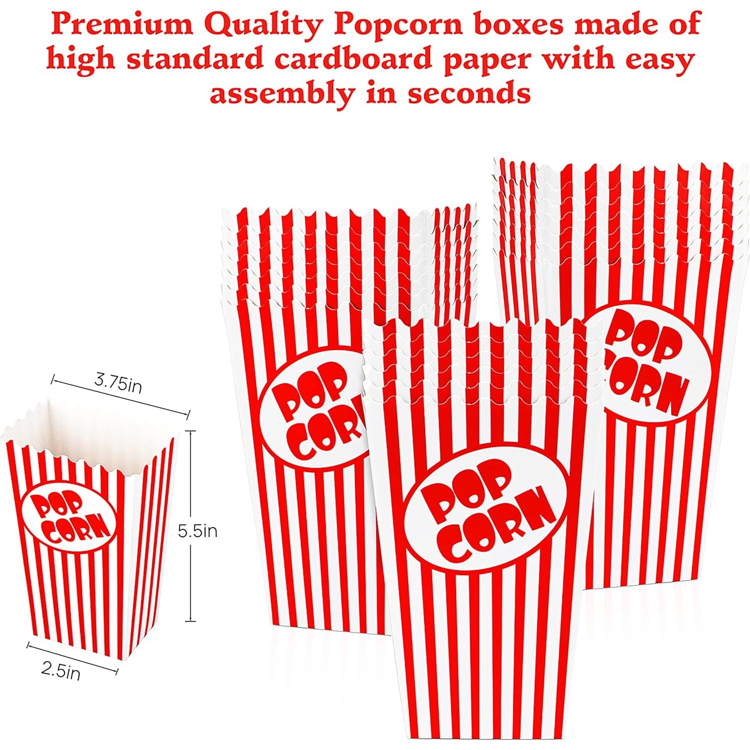 Cajas de Palomitas Mini Zahaat 25 Unidades 14 cm Reutilizables