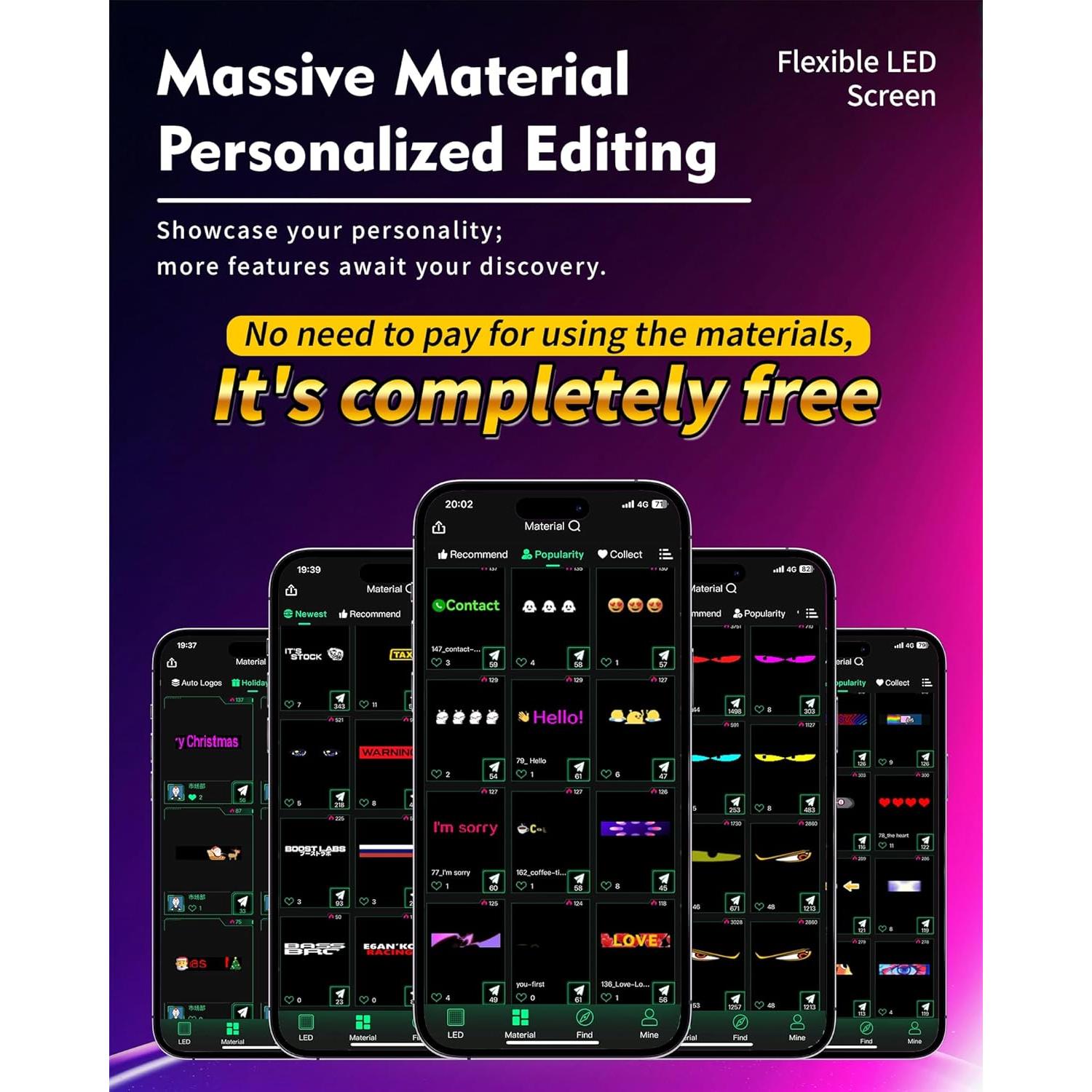 Barra de Luz LED CRILEAL 35.4x7.56" RGB con Control Bluetooth