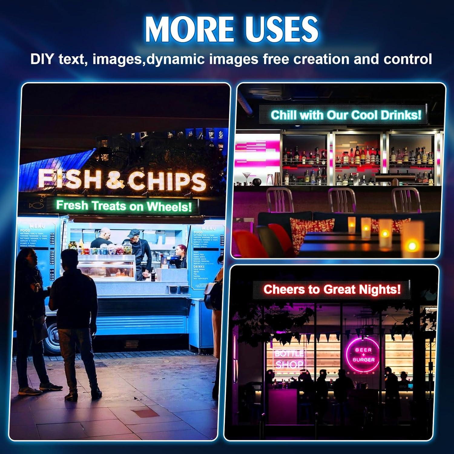 Barra de Luz LED CRILEAL 35.4x7.56" RGB con Control Bluetooth