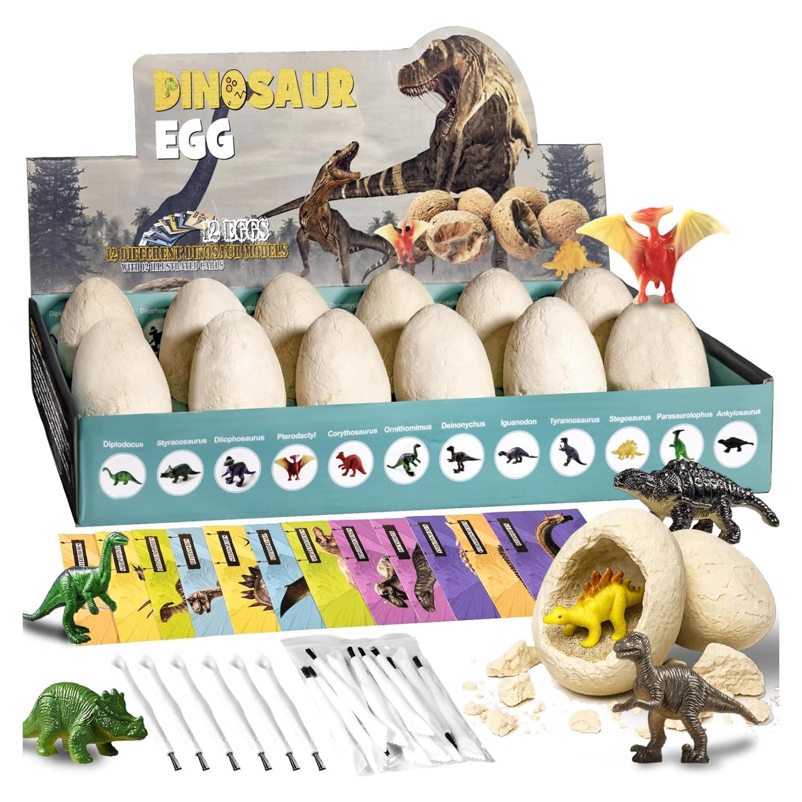 Kit de Excavación de Huevos de Dinosaurio KIDS KING 12 Piezas