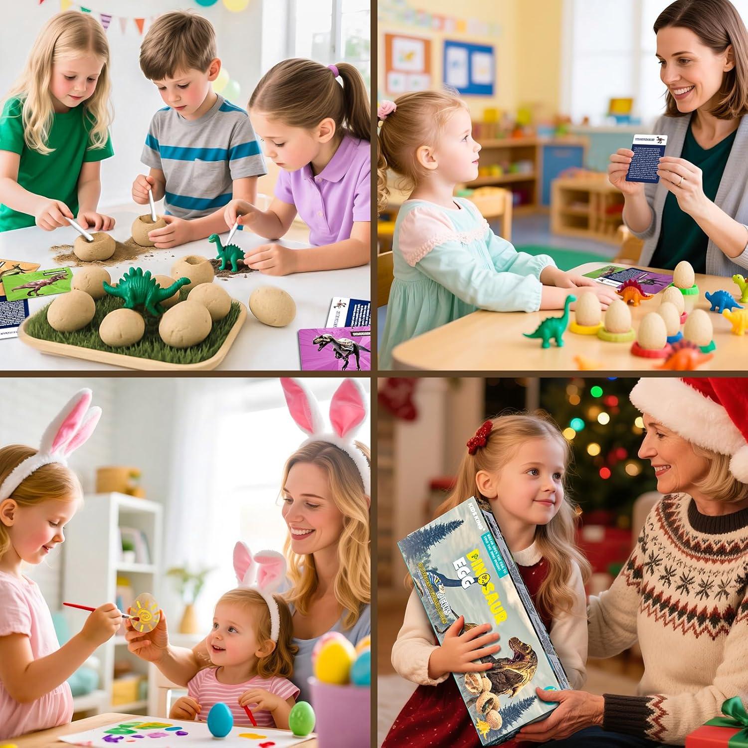 Kit de Excavación de Huevos de Dinosaurio KIDS KING 12 Piezas