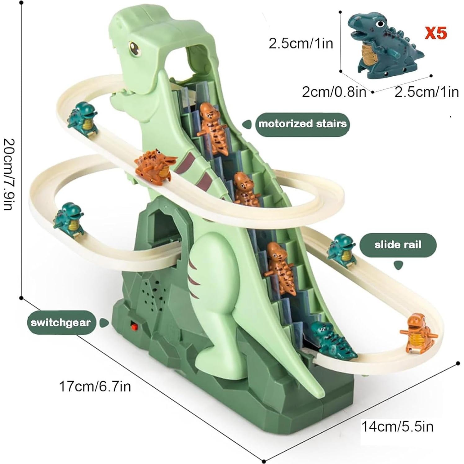 Pista de Carreras de Dinosaurios Vingtank con Luz y Música