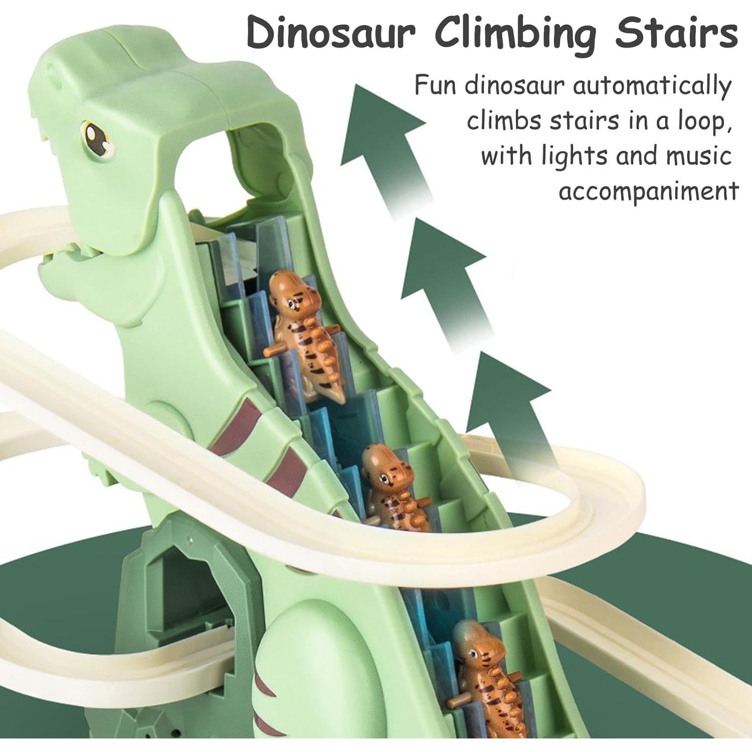 Pista de Carreras de Dinosaurios Vingtank con Luz y Música