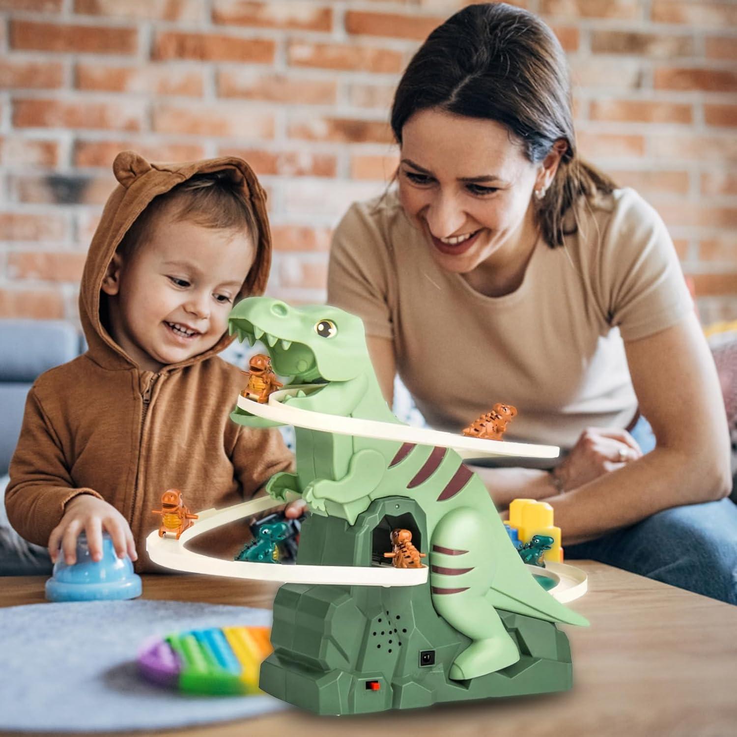 Pista de Carreras de Dinosaurios Vingtank con Luz y Música