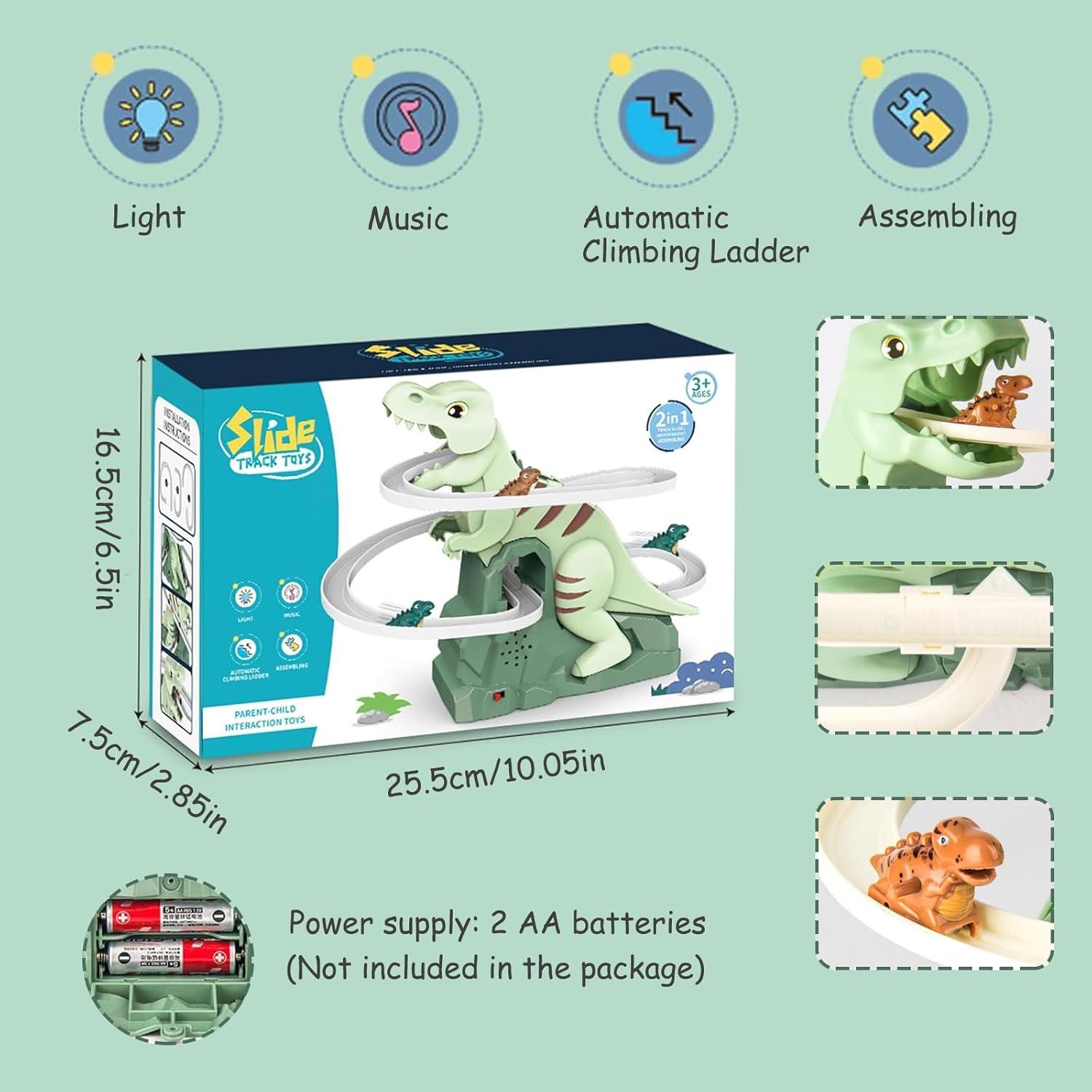 Pista de Carreras de Dinosaurios Vingtank con Luz y Música