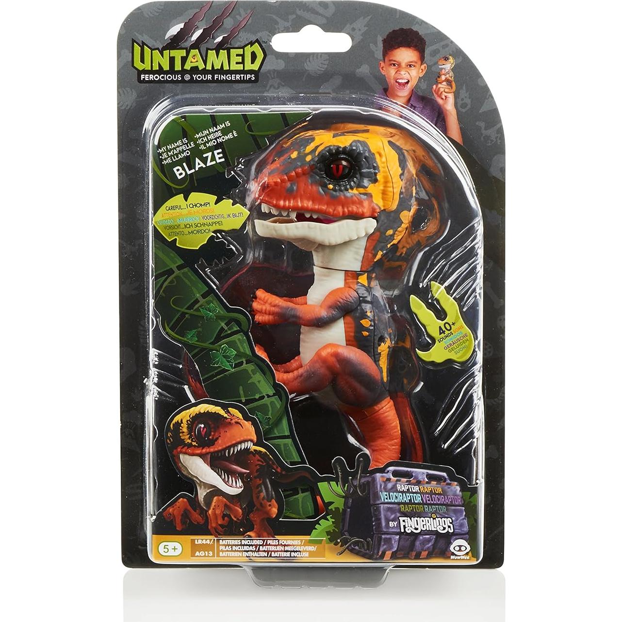 Dinosaurio Interactivo Blaze Fingerlings - Raptor Indomable Naranja