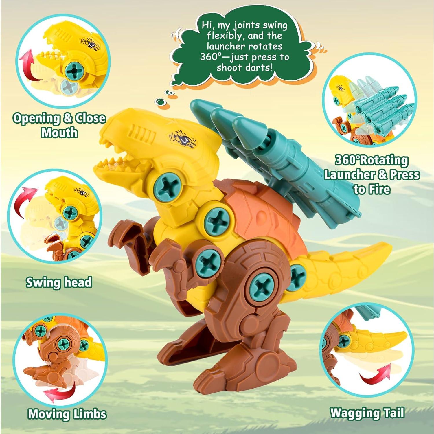 Juguetes de Dinosaurios Desarmables BETLYS 3 en 1 para Niños