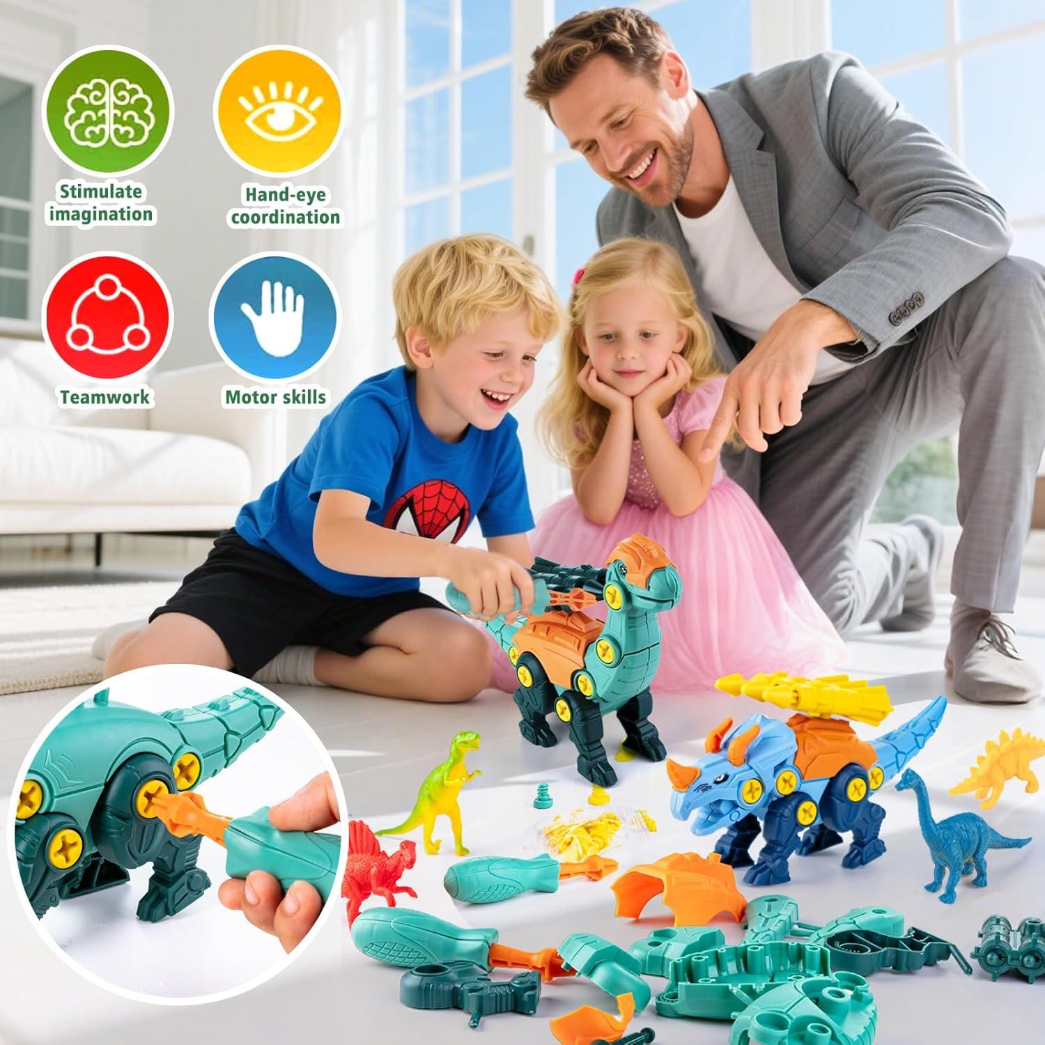 Juguetes de Dinosaurios Desarmables BETLYS 3 en 1 para Niños