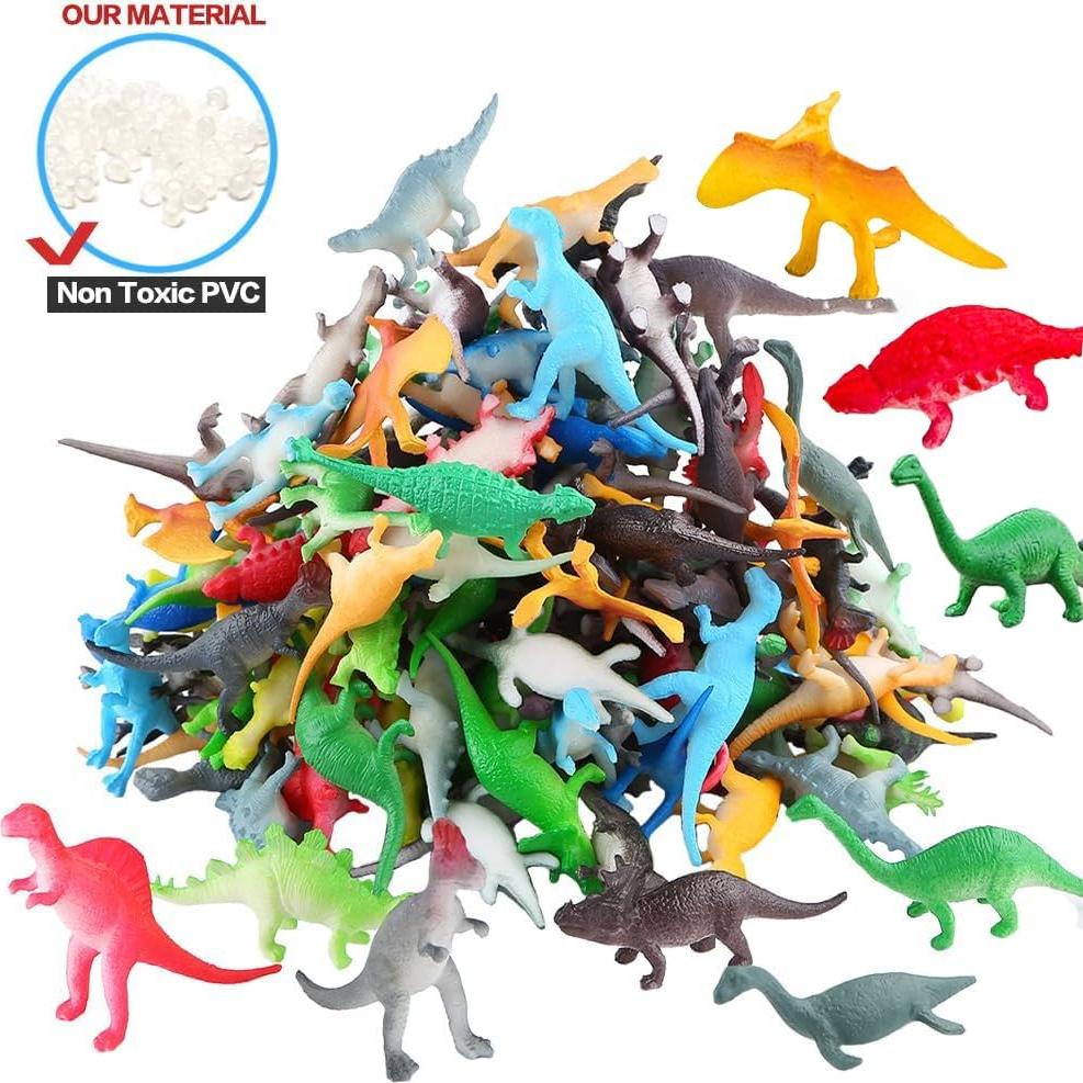 Juego de 82 Mini Dinosaurios ValeforToy - Figuras de Plástico