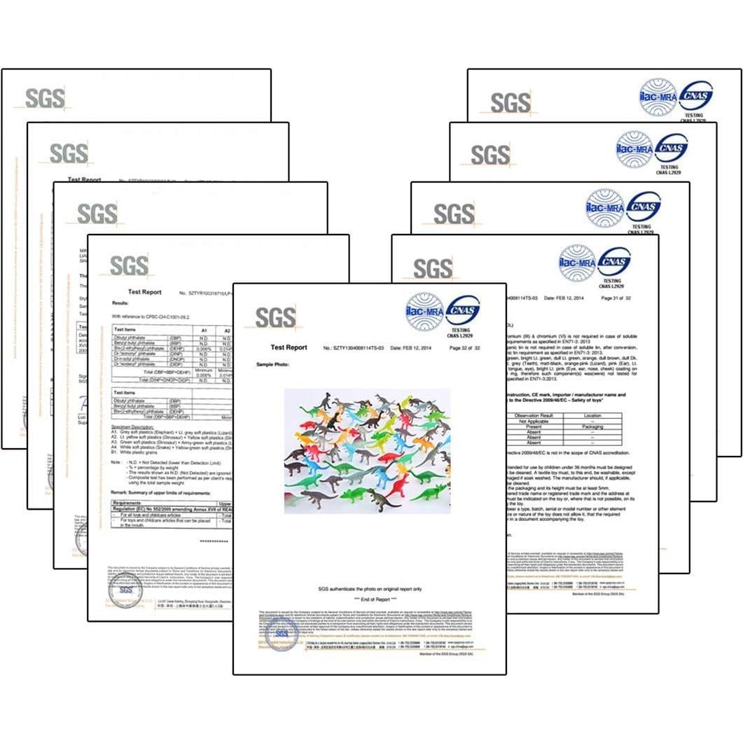 Juego de 82 Mini Dinosaurios ValeforToy - Figuras de Plástico