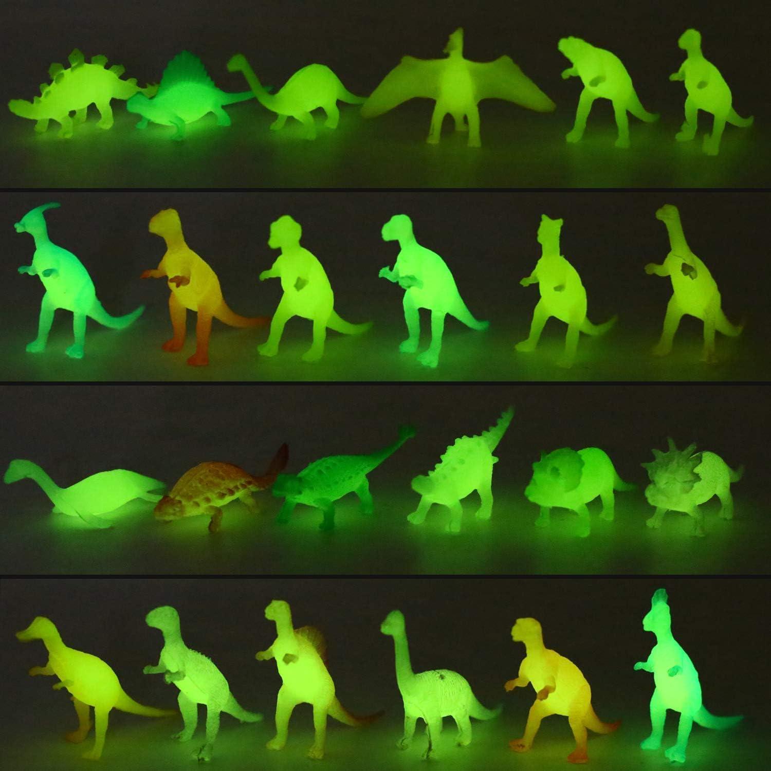 Paquete de 96 Juguetes de Dinosaurios Brillantes - Yeonha Toys