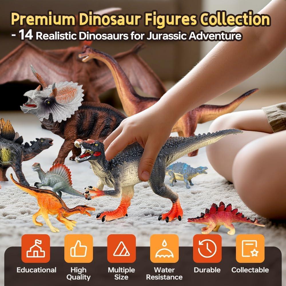 Set de Juguetes de Dinosaurios Drefirsa 14PCS Realistas 3-8 años