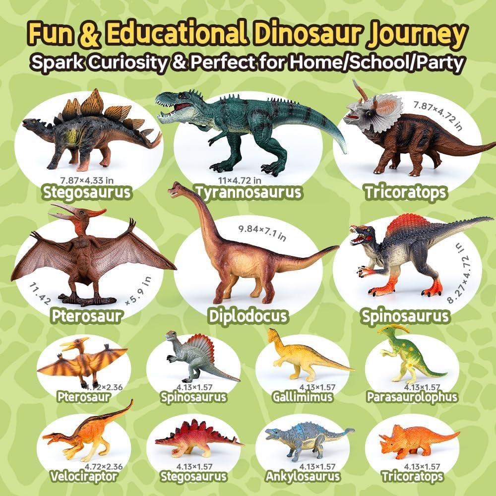 Set de Juguetes de Dinosaurios Drefirsa 14PCS Realistas 3-8 años