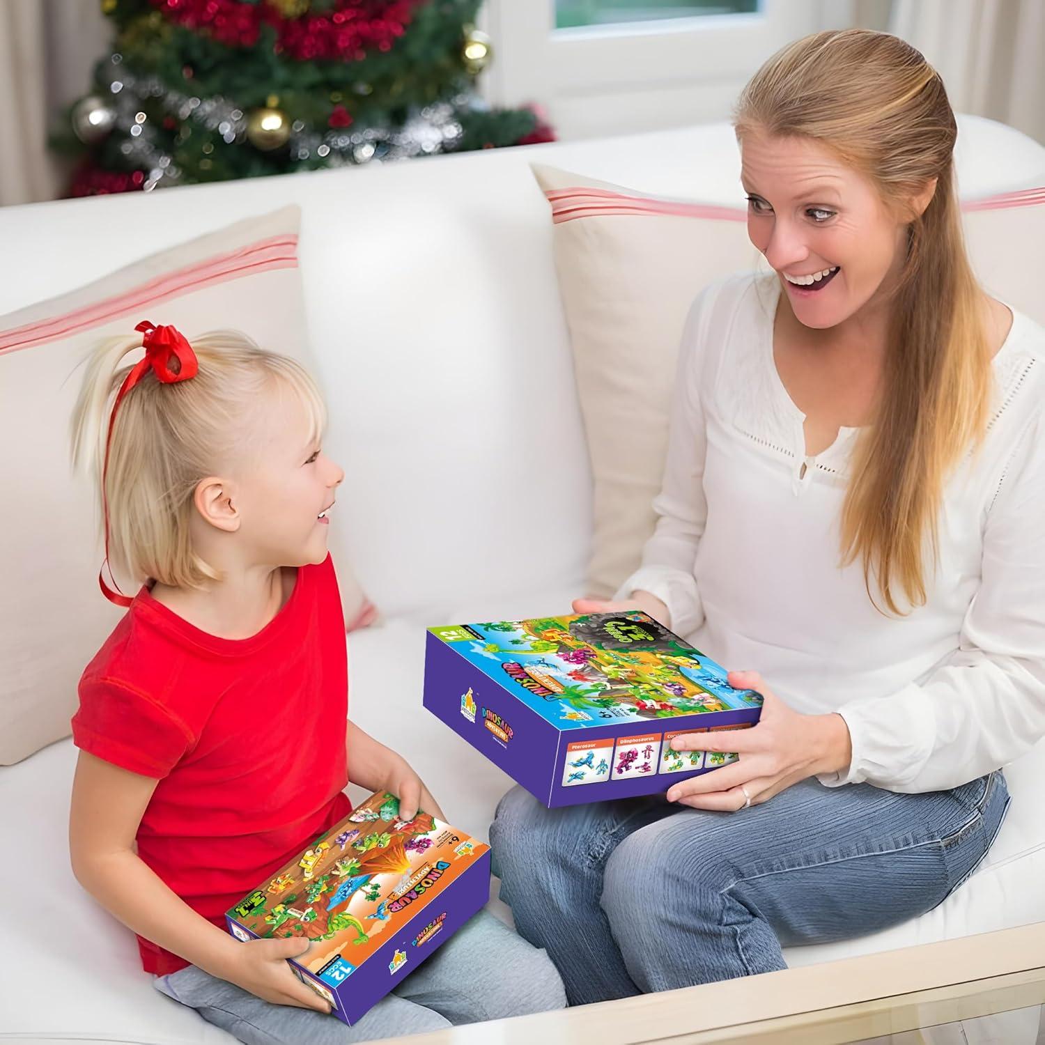 Set de Juguetes de Dinosaurios Wisdom Castle - 12 Huevos Sorpresa