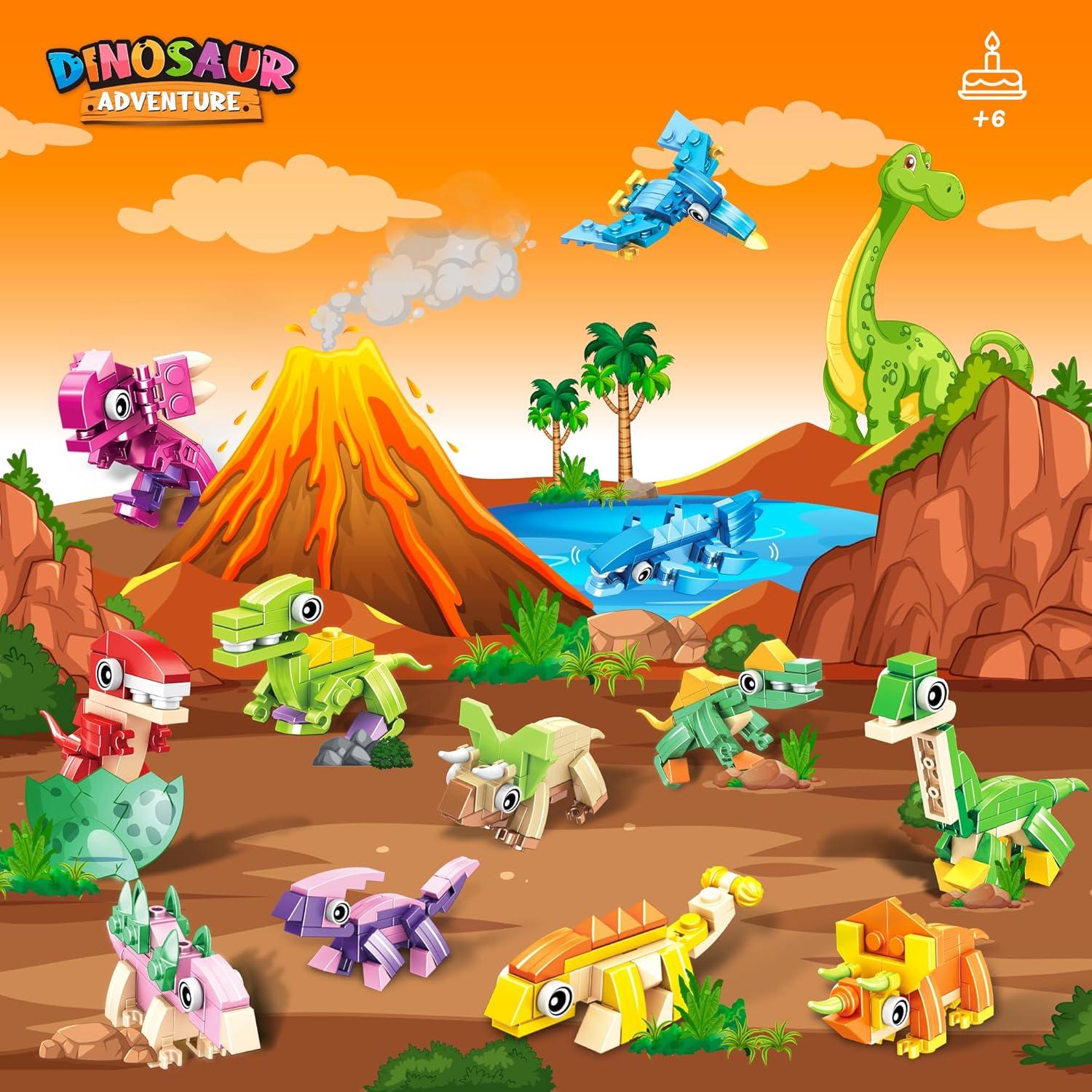 Set de Juguetes de Dinosaurios Wisdom Castle - 12 Huevos Sorpresa