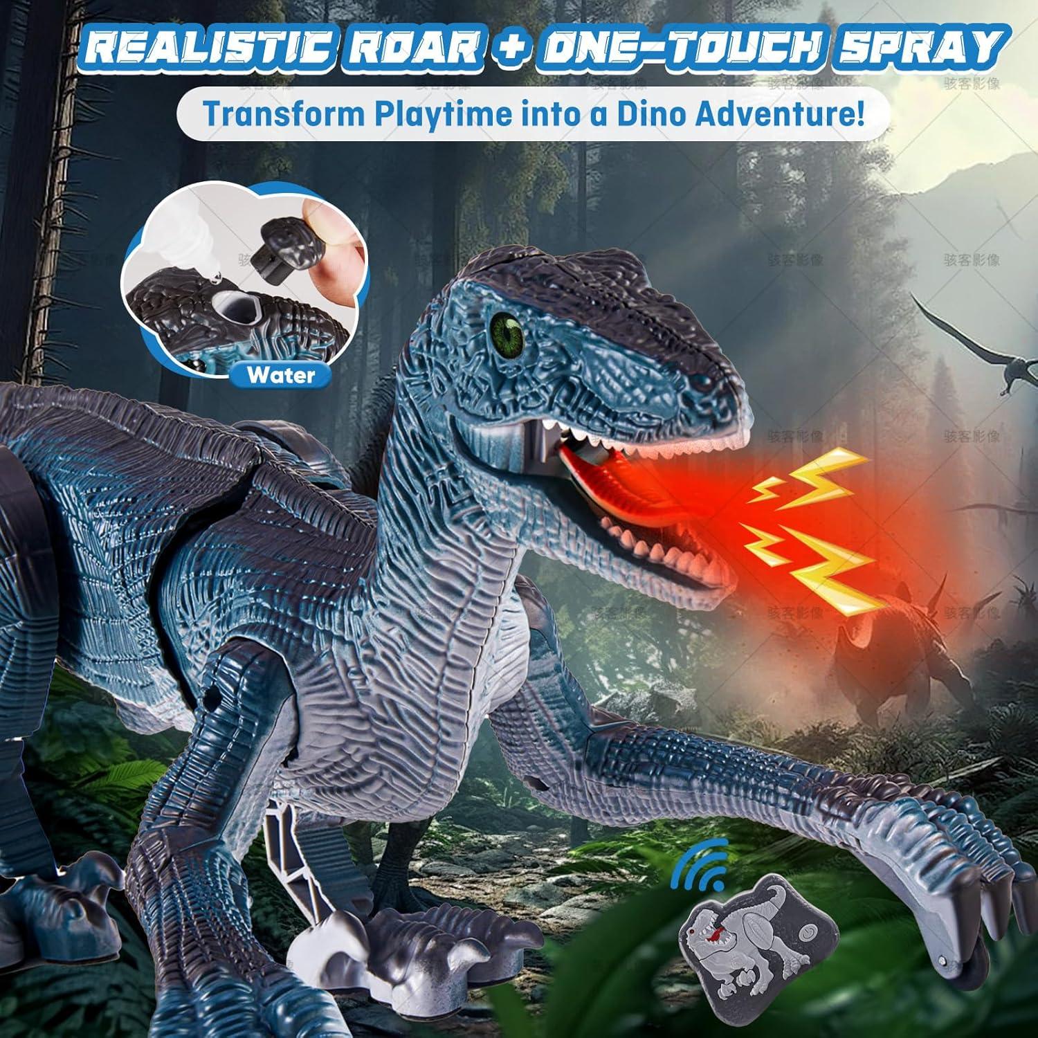 Juguete Dinosaurio Control Remoto Aotrytion Velociraptor Luz Sonido