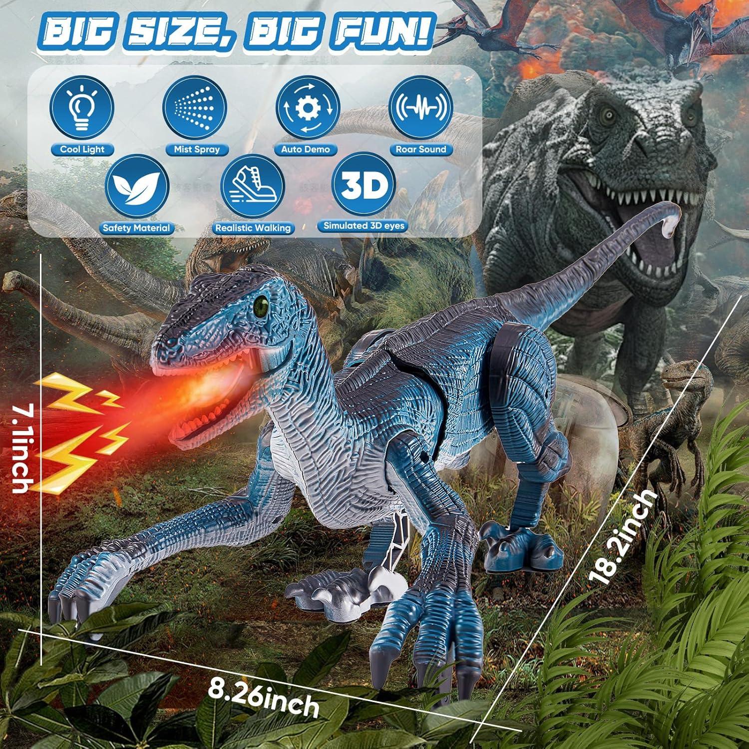 Juguete Dinosaurio Control Remoto Aotrytion Velociraptor Luz Sonido