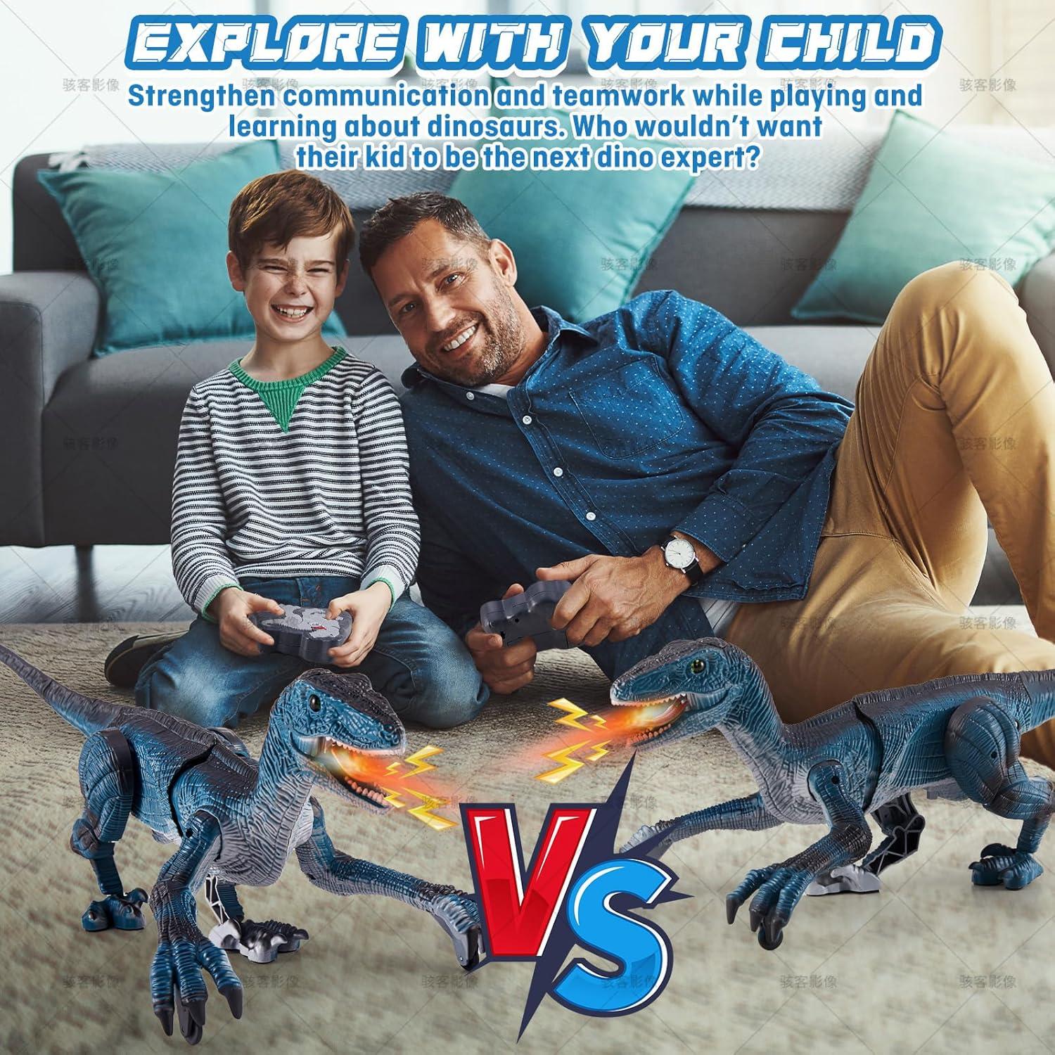 Juguete Dinosaurio Control Remoto Aotrytion Velociraptor Luz Sonido