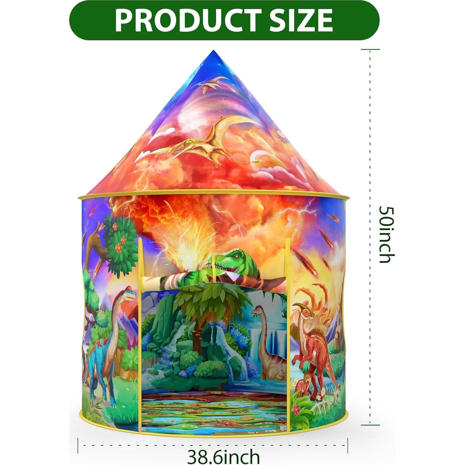 Carpa de Dinosaurio Wilwolfer para Niños - Juego Interior 98x98 cm