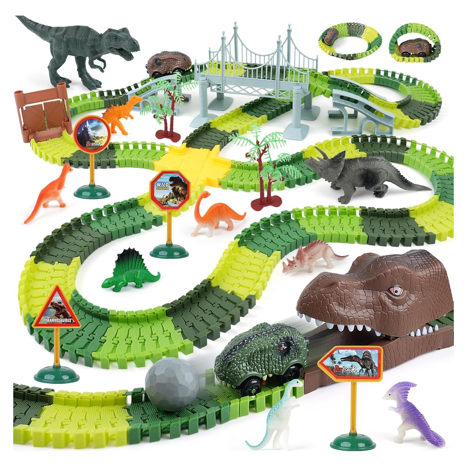 Set de Pista de Carreras de Dinosaurios Gaitel 280 Piezas