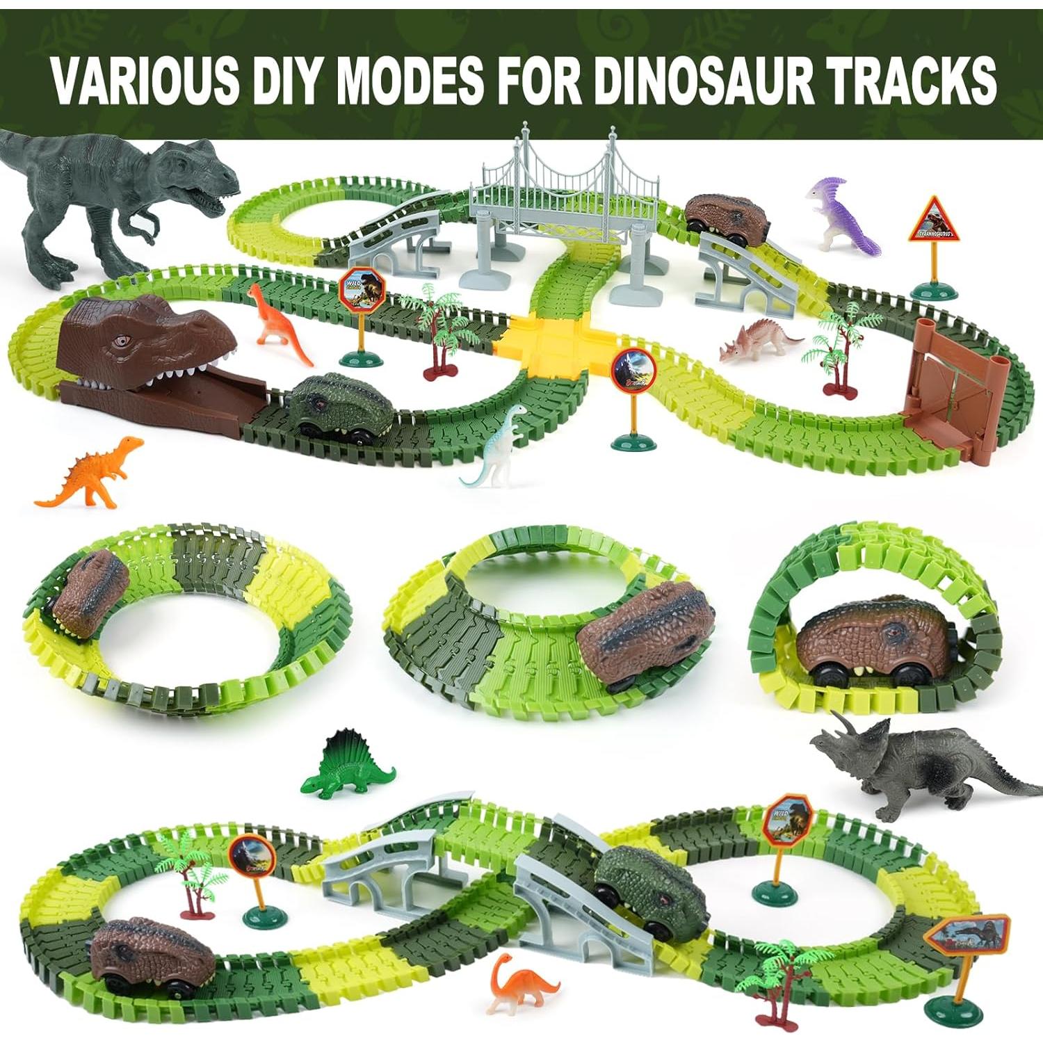 Set de Pista de Carreras de Dinosaurios Gaitel 280 Piezas