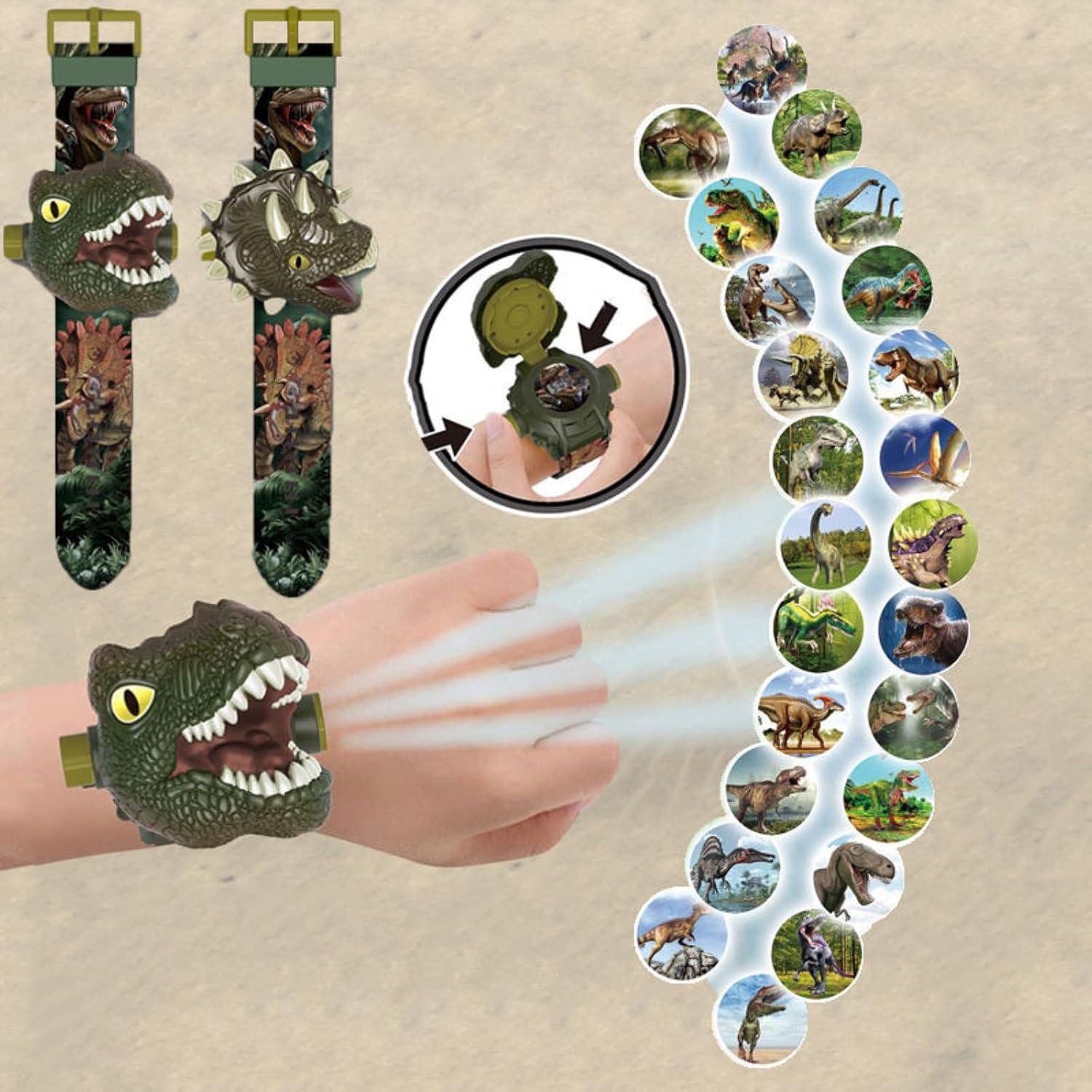 Reloj Proyector Dinosaurio RAYCHY Verde Juguete Educativo