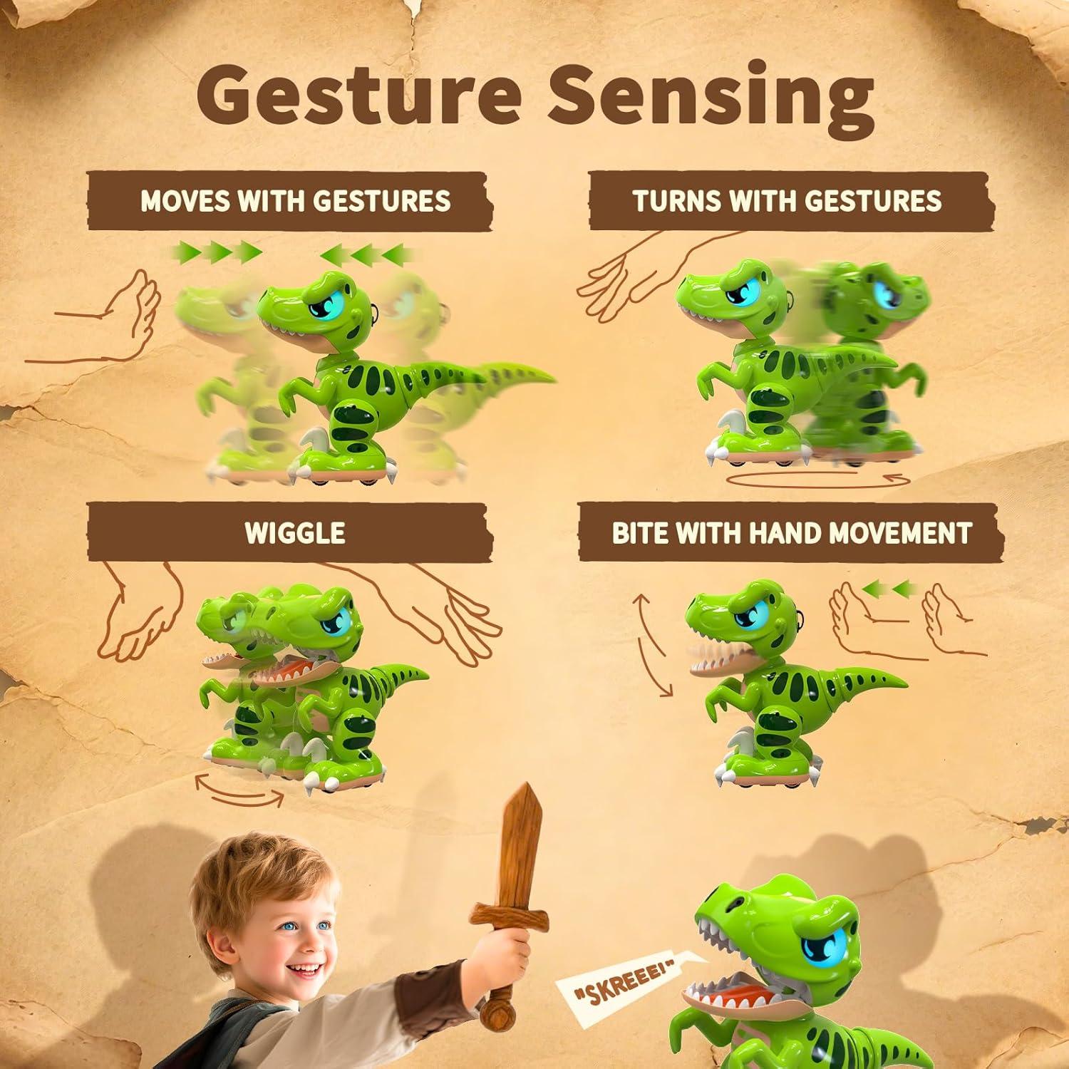 Dinosaurio Control Remoto Velociraptor P&C Verde 23.5cm