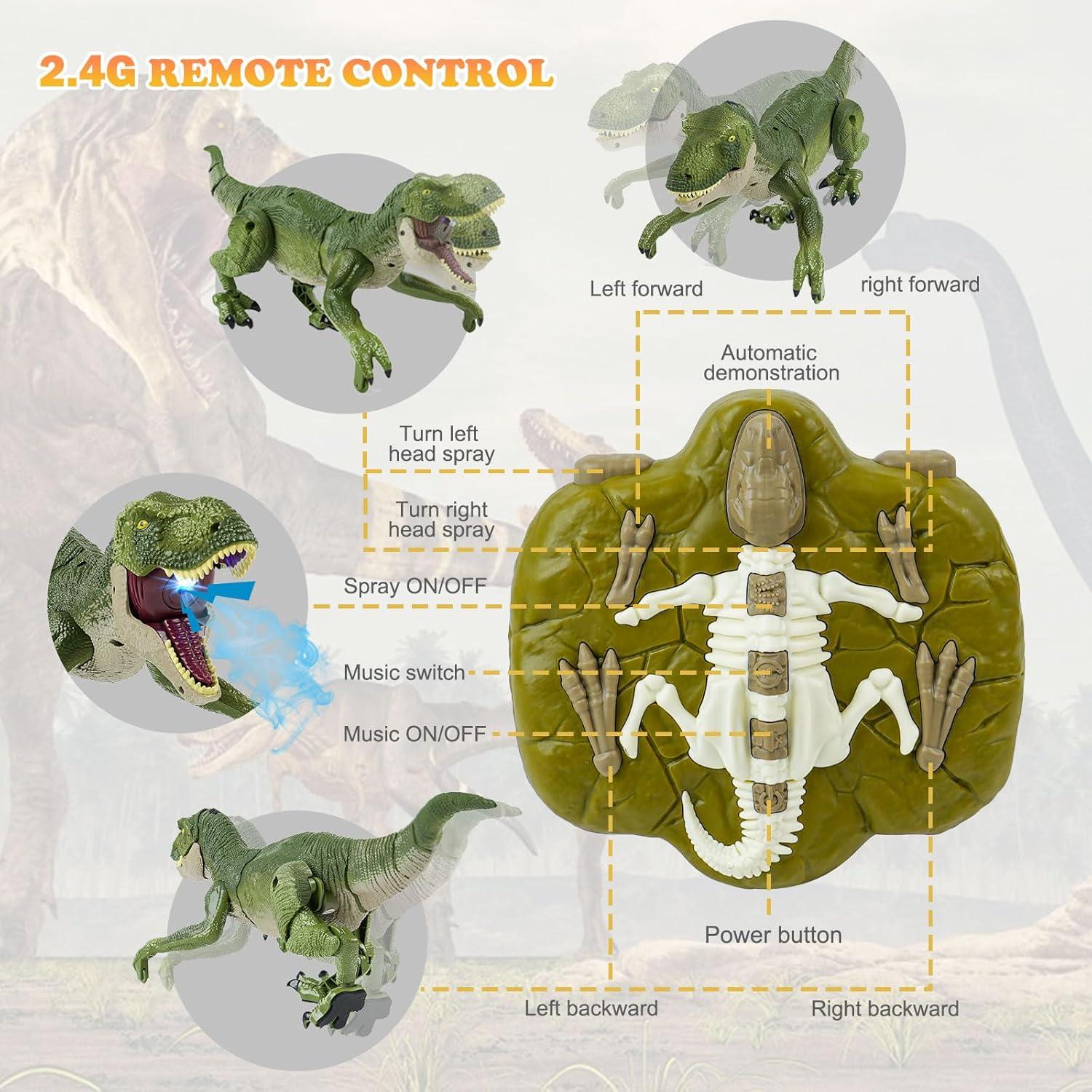 Dinosaurio Control Remoto Verde ToyFuntasy 32.99x19.99cm