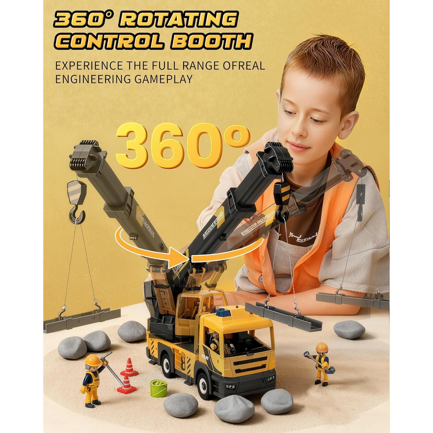 Camión Grúa Grande Coroiesty con Brazo Extensible y Sonidos