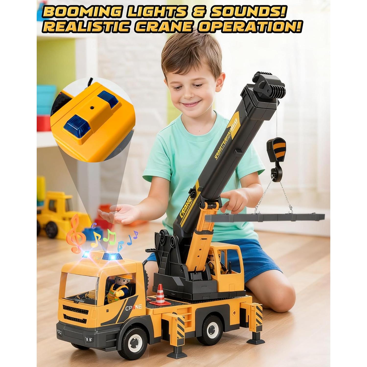 Camión Grúa Grande Coroiesty con Brazo Extensible y Sonidos