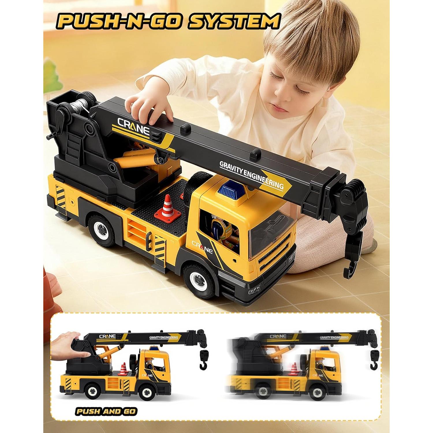 Camión Grúa Grande Coroiesty con Brazo Extensible y Sonidos