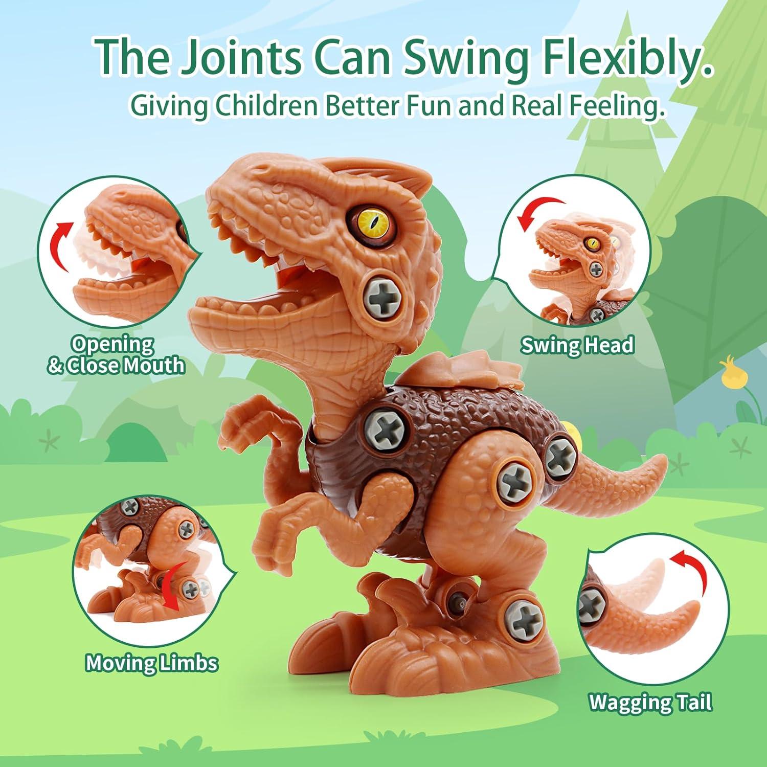 Set de 8 Juguetes de Dinosaurios Yerloa para Desarmar