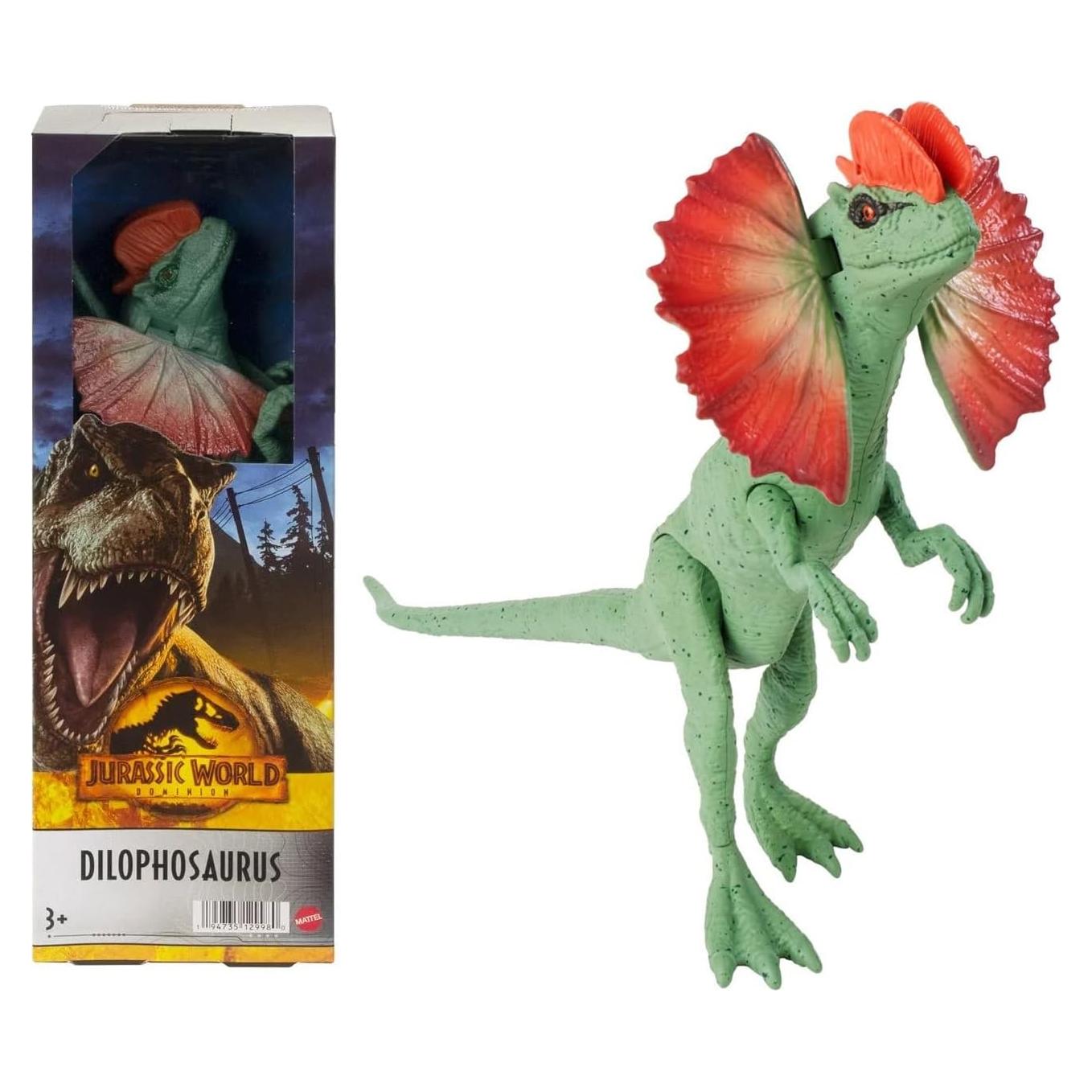 Figura de Acción Dilophosaurus Mundo Jurásico Mattel 30 cm