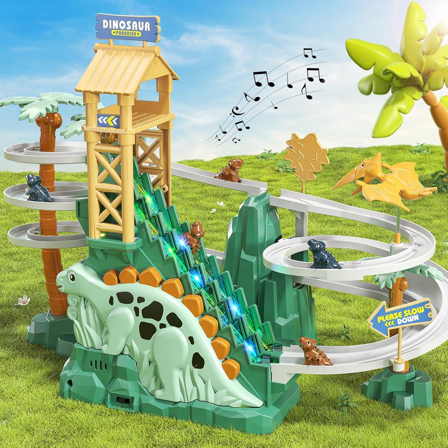 Juguete de Escalera y Deslizamiento Dinosaurio JUKUDAHU 31x9x24cm