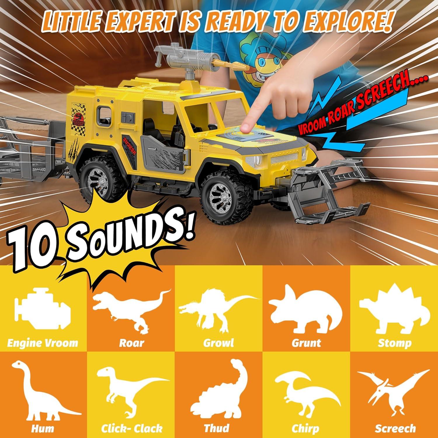 Camión de Transporte de Dinosaurios EKU F101 con Sonidos