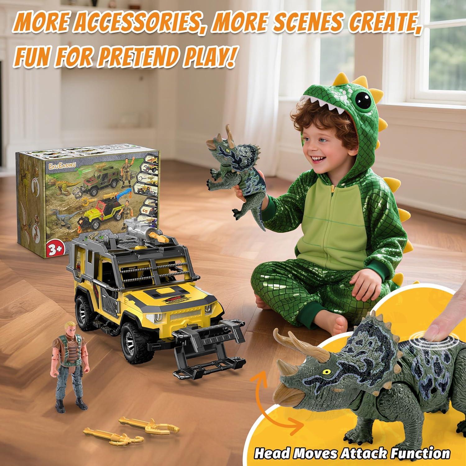 Camión de Transporte de Dinosaurios EKU F101 con Sonidos