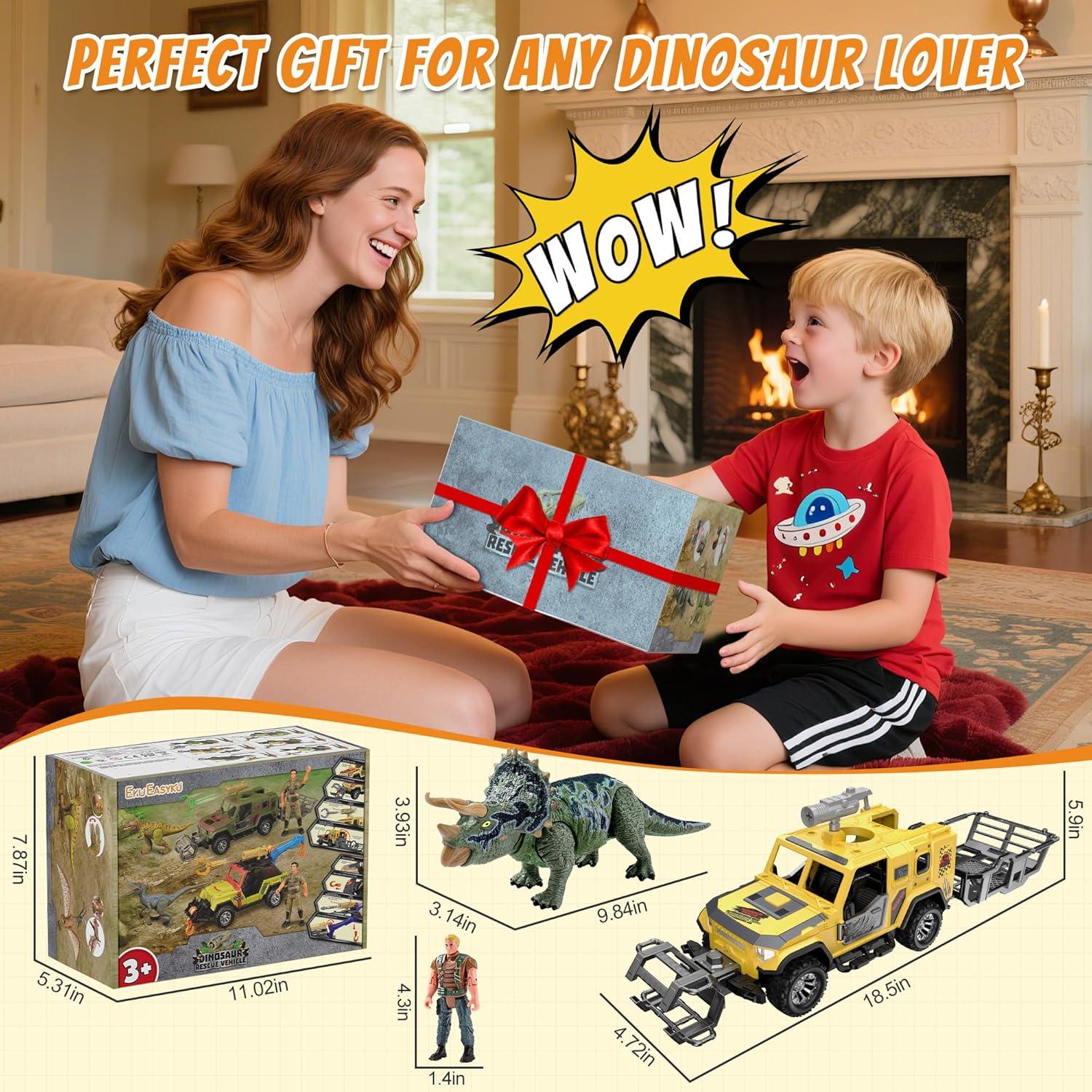 Camión de Transporte de Dinosaurios EKU F101 con Sonidos