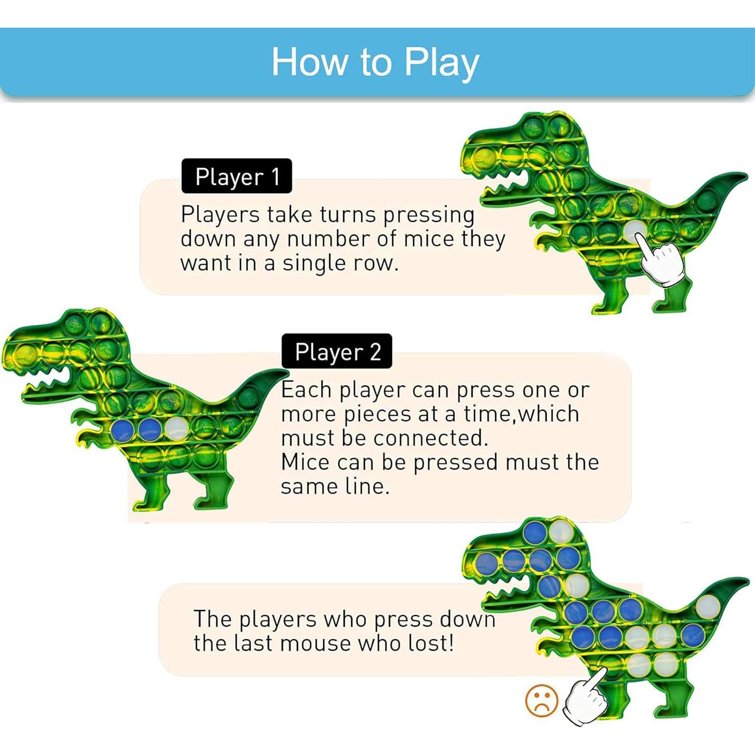 Juguete Sensorial Pop Bubble Fidget AIZIXIN Dinosaurio Camuflaje