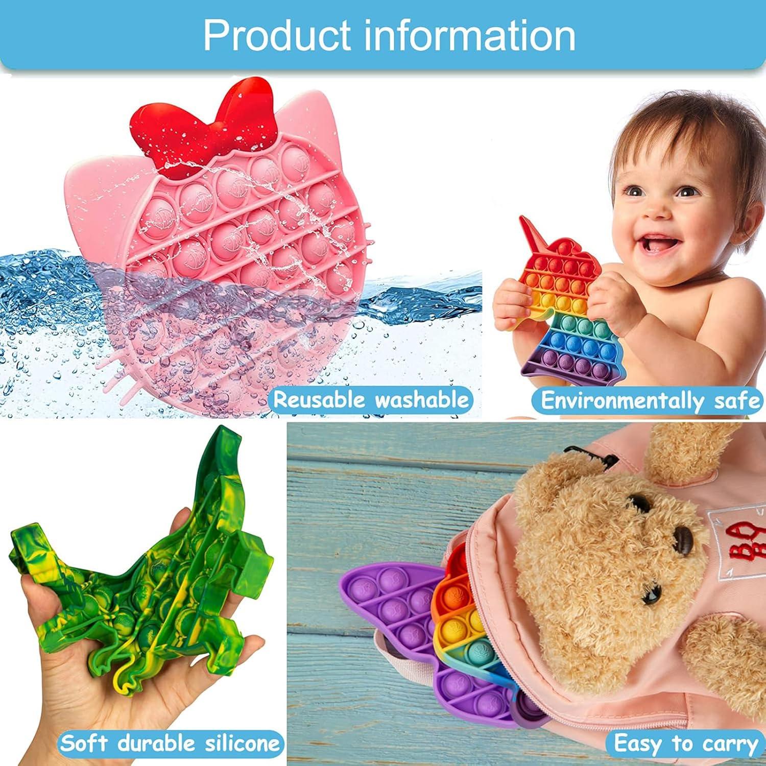 Juguete Sensorial Pop Bubble Fidget AIZIXIN Dinosaurio Camuflaje