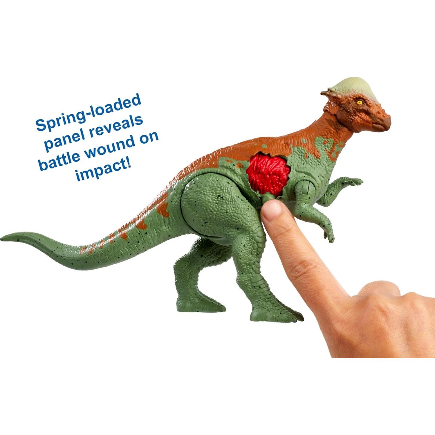 Figura de acción Pachycephalosaurus Mattel con Daño de Batalla