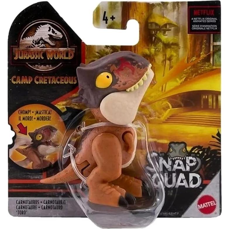 Figura Carnotaurus Snap Squad Mattel 8cm para coleccionar