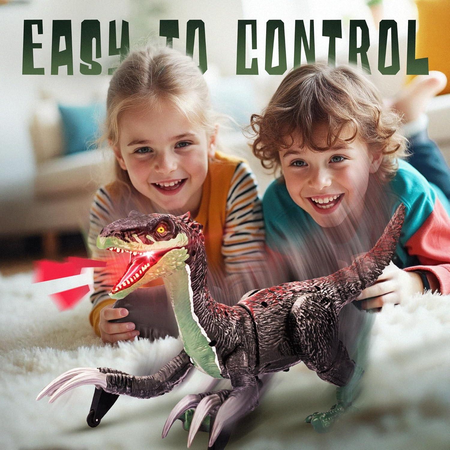 Dinosaurio RC Control Remoto Toy Feast Velociraptor 46cm