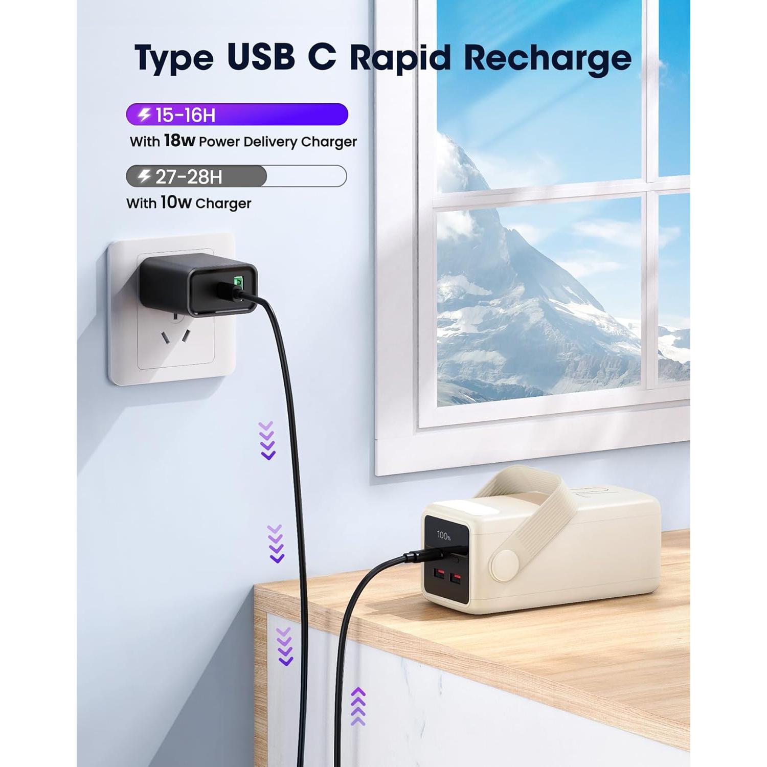 Cargador Portátil 70000mAh Aterob con Carga Rápida 22.5W