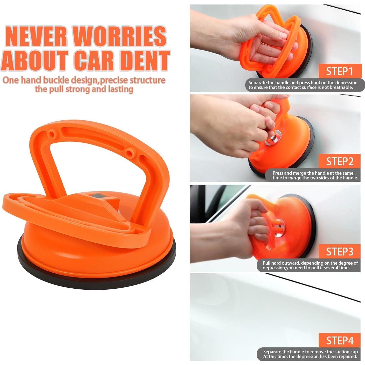 Kit de Extractor de Abolladuras de Coche Enttgo - 2 Ventosas Grandes