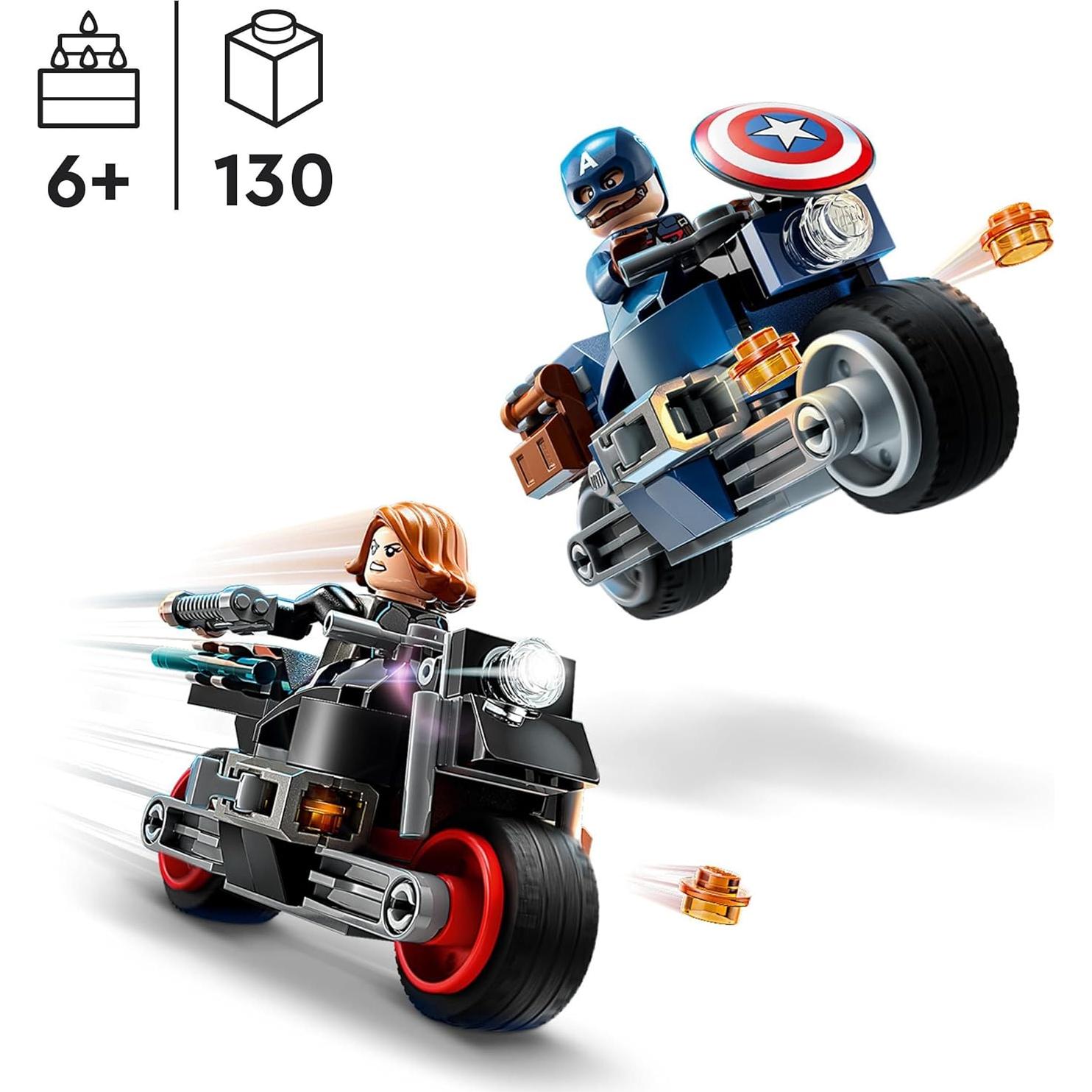 LEGO Marvel Motocicletas Black Widow y Captain America 76260