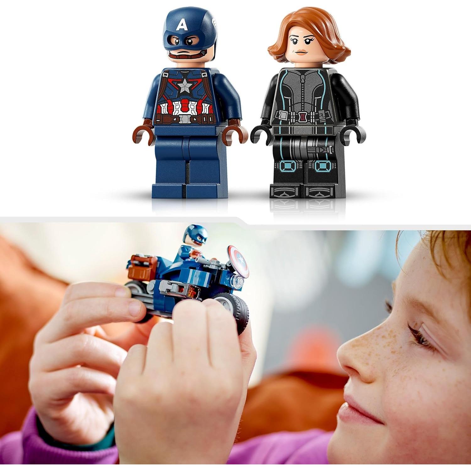 LEGO Marvel Motocicletas Black Widow y Captain America 76260