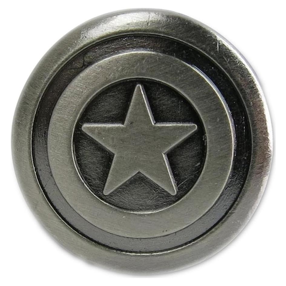 Pin de solapa de pewter Capitán América Monogram 3,18x2,54cm