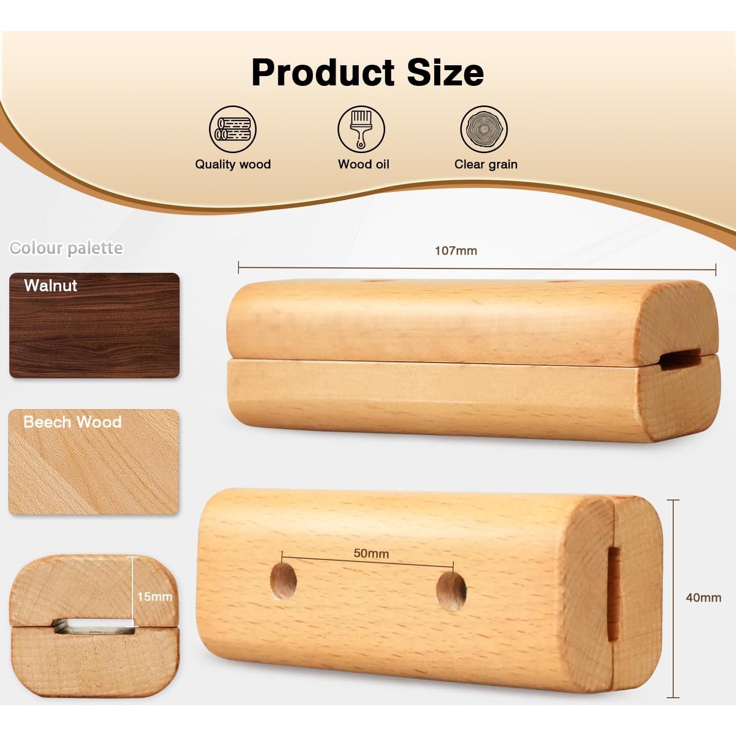 Mango de Madera de Haya FOTITM para Big Green Egg Grande