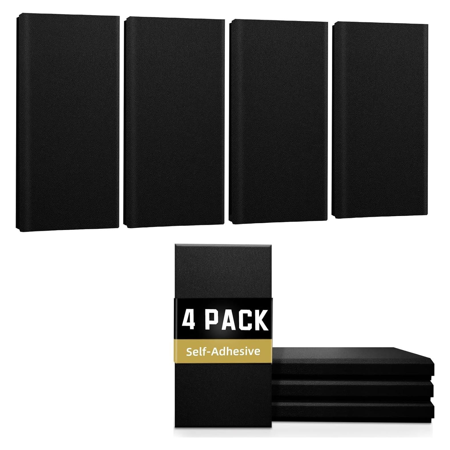 Paneles Acústicos Absorbentes Diapu 4 pcs 60x30x3.5 cm Negro